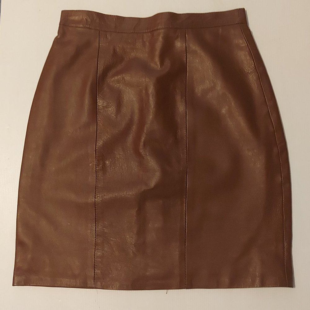 Genuine Leather mini skirt